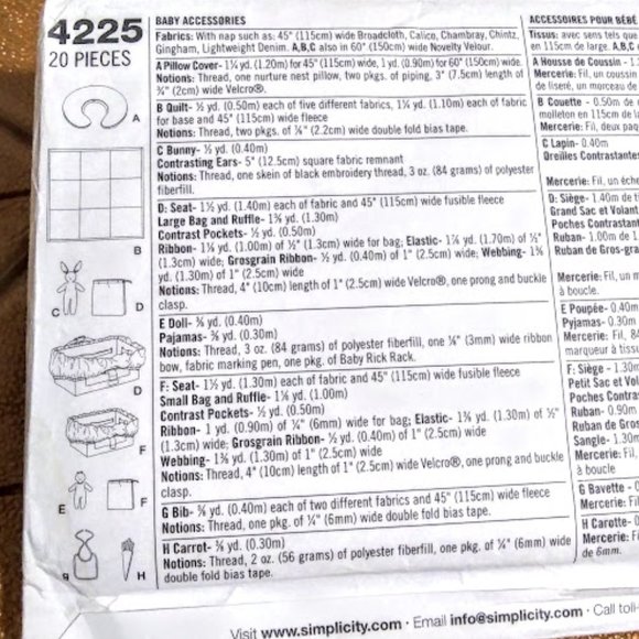 *McCALLS#M4280 & SIMPLICITY#4225*INFANT LAYETTE*SET OF 2 PATTERNS*PRICE IS FIRM - Picture 7 of 7